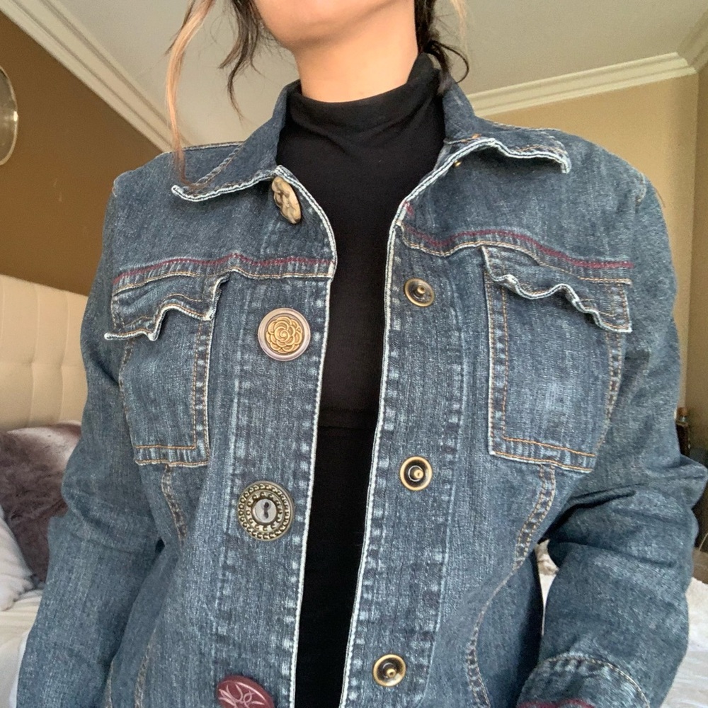 Dark Vintage Denim Jean Jacket